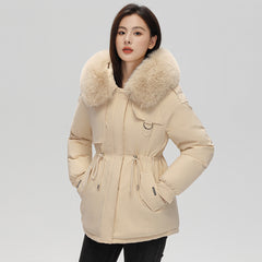 Women's Thick Faux Fur Lined Short Parka Jacket 2023
