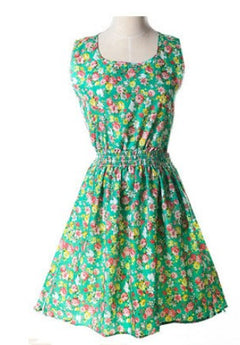 2018 Summer Plus Size Floral Chiffon Dress and Skirt