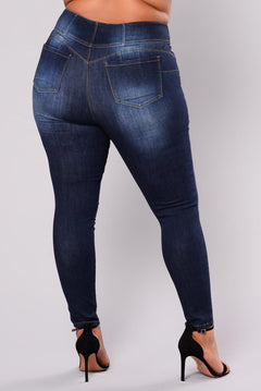 Plus Size High Waist Skinny Jeans for Women (L-5XL)