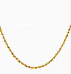 Trendy 18K Gold Plated Stainless Steel Twist Chain Necklace