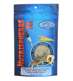 Invert Aquatics NutriSpheres XL - Extra Large Sinking Diet for Snails Shrimp & Bottom Feeding Fish (3oz)