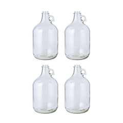 FastRack Glass Jug 1 gal (128oz) (Pack of 4) - NO CAPS
