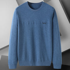 Men's Plus Size Round Neck Long Sleeve Knitted Sweater