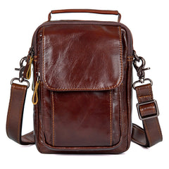 Men's Genuine Leather Shoulder Bag - Minimalist Casual