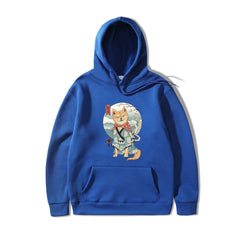 Shiba Inu Dog Illustration Casual Hooded Sweater