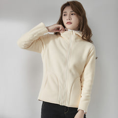 Reversible Fleece Hoodie for Men and Women, Warm