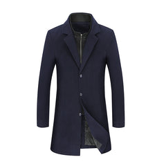 Men's British Style Woolen Two-Piece Coat