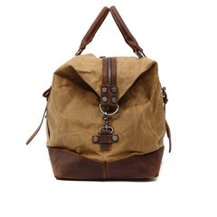 Men's Waterproof Canvas Travel Bag with Large Capacity