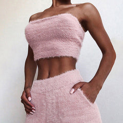 Summer Women's Casual Plush Two-Piece Set OM9353