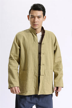 Linen Tang Suit Cardigan for Men