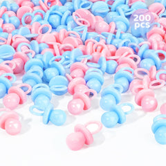 200 Mini Pacifiers Baby Shower Game Boy 0.86’’ Plastic Pacifiers Baby Shower Game Bulk Baby Shower Pacifiers for Gender Reveal Baby Shower Decoration DIY Table Scatter(Blue&Pink)