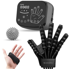 CANNABMALL Rehabilitation Robot GloveUpgrade Hemiplegia Hand Stroke Recovery EquipmentAdjustable StrengthRechargeable Finger Rehab Training Device for Hemiplegia Arthritis Dysfunction Recovery-RS