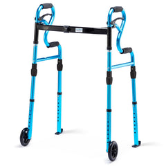 Walkers for Seniors with 5” Front Wheels by Health Line Massage Products Standard Walker with Width Adjustable and Support Up to 350lbs Lightweight Walkers for Seniors