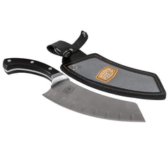 Oklahoma Joes Blacksmith Cleaver & Chef Knife with HolsterSilver/Black