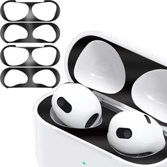 2Set Dust Guard Dust Guard Sticker Compatible with Apple AirPods 4（2024） - Anti-Dust Film Protects from Iron/Metal DustUltra Slim Film Cover Dust Protect Wireless Charging Case (Black+Black)