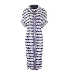 Summer Women's Heart Print Wrinkle Dress - Casual Fashion