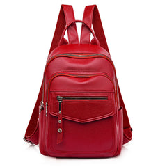 Large Capacity Solid Color Casual Backpack for Moms