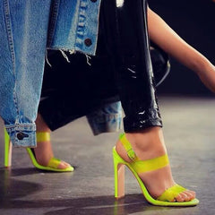 Plus Size Fish Mouth High Heels Sandals