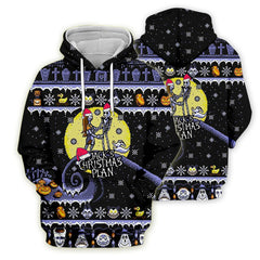 Jack and Sally Digital Print Hooded Sweatshirt