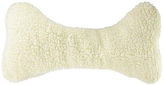 Carolina Pet Sherpa Bone Shaped Pillow/Toy for Pets Medium Natural