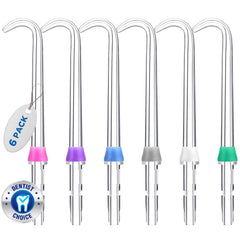 Oralphi for Waterpik Replacement Heads Replacement Tips for Waterpik Water Flosser Suitable for Waterpik Accessories Replacement Tips for DT-100E(6 Implant Denture Tips)