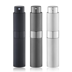 Lulupack 10ml Perfume Atomizer(3PCS) Cologne Spray Bottle Travel Refillable Portable Sprayer (Black Sliver Grey)