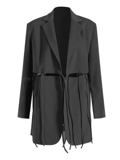 Women's Open Long Sleeve Casual Jacket - High Street Fashion
