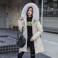 Mid-Length Cotton Down Jacket Coat