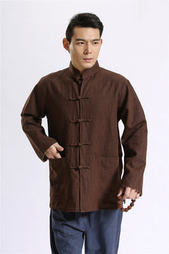 Linen Tang Suit Cardigan for Men