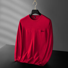 Men's Plus Size Round Neck Long Sleeve Knitted Sweater