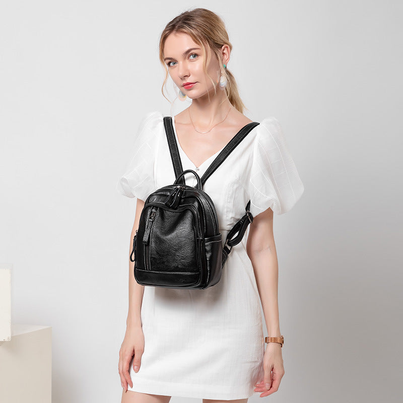 Women's All-Match Black Personality Backpack