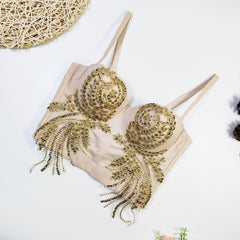 French Style Bra with Removable Straps and Embroidery