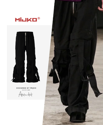 3D Cut Straight Overalls with Straps and Floating Rope