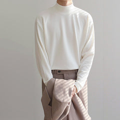 Men's Loose Velvet Turtleneck Sweater for All Seasons