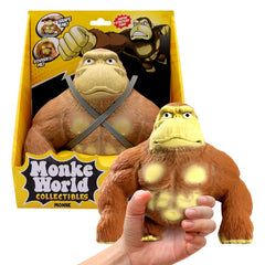 MonkeWorld Stretchy Monkey Toy Original Trending Squishies Fidget Toy Stuffed Monkey Squishy Toys for Kids and Adults Animal Plushies (Original Monke)