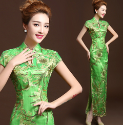 2020 Autumn Winter New Bride Red Long Cheongsam Dress