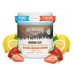 ROUNDHOUSE PROVISION Morning Kick Greens Superfood Powder Supplement with Ashwaganda Collagen Probiotics Supports Energy Levels 30 Servings (Strawberry Lemonade) by Chuck Norris