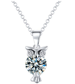Owl Pendant Necklace - Choker Style