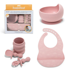 BooginHead by Infantino Baby Led Weaning Supplies Stage 1 and 2 Self Feeding 5-Piece Set Pink