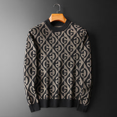 Men's Thick Half Turtleneck Slim Fit Cardigan Sweater