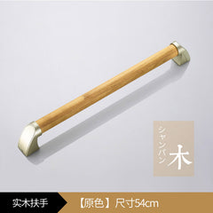 Japanese-Style Wooden Bathroom Safety Grab Bar