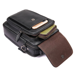 Men's Genuine Leather Shoulder Bag - Minimalist Casual