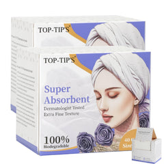 Top-Tip’s Disposable Face Towels - 2 Pack Biodegradable Soft Dry Facial Tissue Face Towelettes Disposable Makeup Remover Dry Face Wipes Tissue for Women Facial Wash Cloth Travel