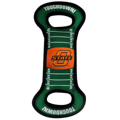 Pets First NCAA Football Field Dog Toy with Squeaker. - OKLAHOME State Cowboys - for Tug Toss and Fetch. - Tough& Durable PET Toy
