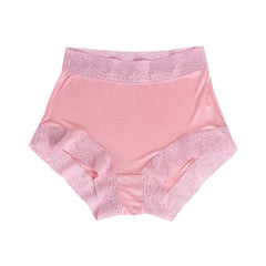 Luxurious Silk Women's Lace Trim Mid-Rise Boxers