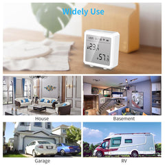 Tuya WiFi Temperature and Humidity Detector - Pearl White