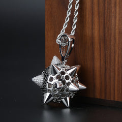 Hip-Hop Style Black Meteor Hammer Pendant Necklace