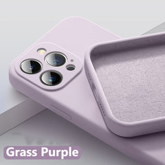 Astubia Square Liquid Silicone Phone Case for iPhone 11-14