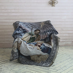 Double Sofa Cushion Cover and Christmas Wall Tapestry