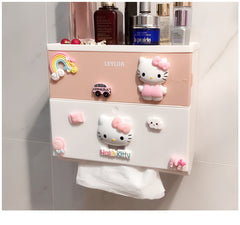 Creative Cute Wall-Mounted Cartoon Tissue Box Holder